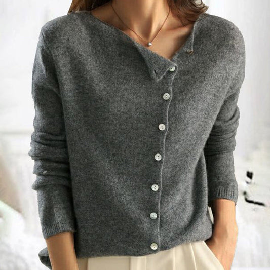 Aroa - Simple Long-sleeved Sweater