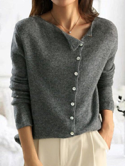 Aroa - Simple Long-sleeved Sweater