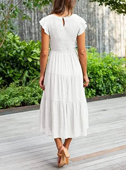 Desiree - Women's midi-length casual summer dress