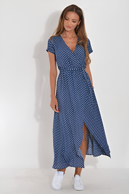 Maria - Printed dress with straps and V-neck