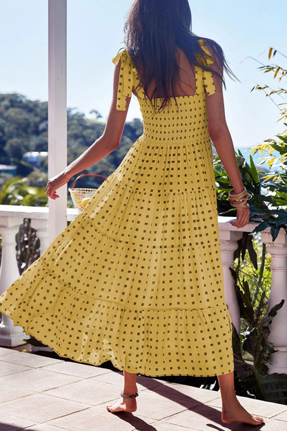 Romina - Printed dresses with spaghetti straps and polka dot patchwork for urban fashion