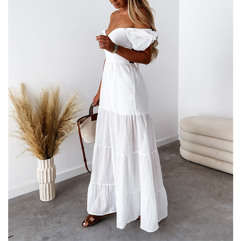 Franchesca - Summer Fashion Bohemian Beach Backless Strapless Elegant Maxi Dress