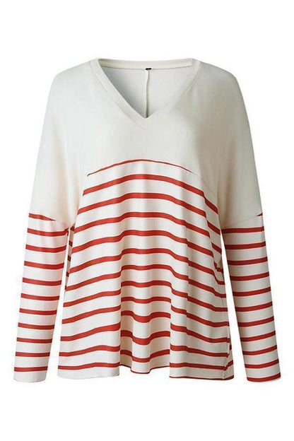 Berta - Striped long sleeve casual T-shirts